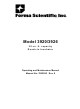 Forma Scientific 3920 Operating And Maintenance Manual