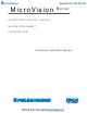 Idex MicroVision MVBXPHXR010-NAL4 Installation & Operation Manual
