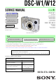 Sony DSC-W12 Service Manual