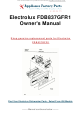 Frigidaire Gallery Electronic FDB837GFR1 Use & Care Manual