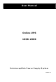 Uninterruptible Power Supply 100K User Manual