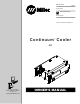 Miller Continuum Cooler CE Owner's Manual