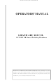 LOKERMANN GRAND ARC 402 CEL Operator's Manual