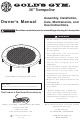 Gold's Gym 35-1628GGS Owner's Manual