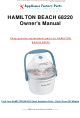 Hamilton Beach 68220 Owner's Manual