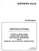 Siemens-Allis LA-600A Instructions Manual