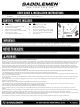 Saddlemen 3501-0465 User's Manual & Installation Instructions