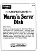 Playskool Baby Microwave Warm'n Serve Dish Manual