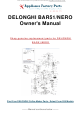 DeLonghi BAR51/NERO Owner's Instructions Manual