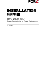 FOR-A HVS-2000PSO Installation Manual