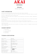 Akai BTN-B100 User Manual