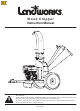 BE Landworks 126 WC15F-R Instruction Manual