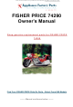 Fisher-Price POWER WHEELS Motor Cycles HARLEY-DAVIDSON Motorcycle Owner's Manual With Assembly Instructions