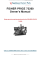 Fisher-Price POWER WHEELS CATERPILLAR TOUGH LOADER Owner's Manual With Assembly Instructions