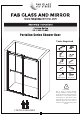 FAB GLASS AND MIRROR Portofino Series Assembly Instructions Manual