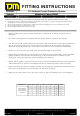 TJM 070SB13N52U Fitting Instructions Manual