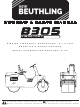 NEW BEUTHLING B305 Owner's & Parts Manual