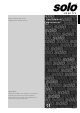 Solo 69 00 715 Instruction Manual