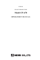 Nidek Medical CP-670 Operator's Manual