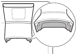 Styrofoam at the bottom of the device