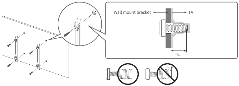 Mounting the TV on a wall