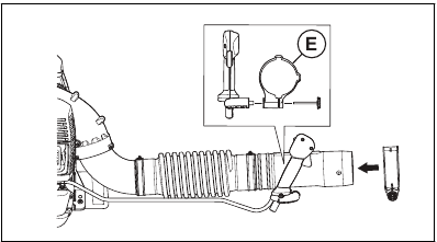 To assemble the blower pipe and the control handle - Step 2