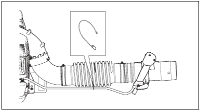 To assemble the blower pipe and the control handle - Step 3