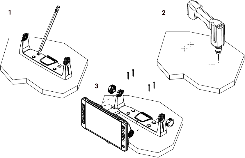 Gimbal bracket mounting