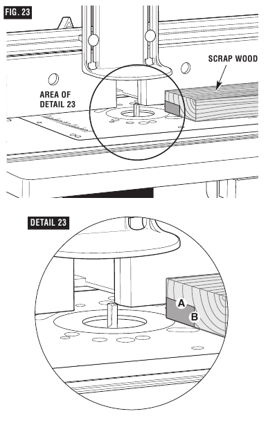 ADJUSTING DEPTH AND HEIGHT OF CUT