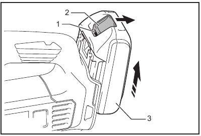 Installing or removing battery cartridge