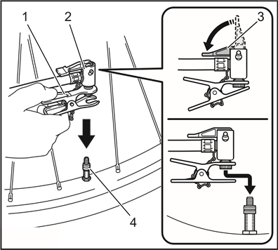 Using the English valve adapter