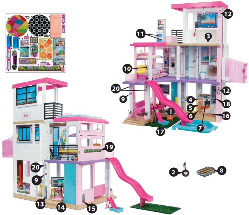 Mattel Barbie Dream House GRG93 - Playset Manual | ManualsLib