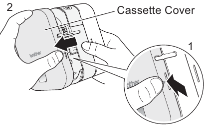 Inserting the Tape Cassette - Step 1