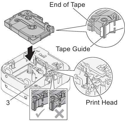 Inserting the Tape Cassette - Step 2