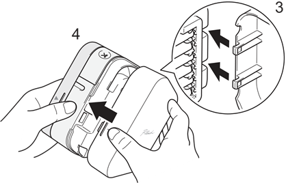 Installing Batteries or Connecting the AC Adapter - Step 3