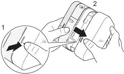 Installing Batteries or Connecting the AC Adapter - Step 1
