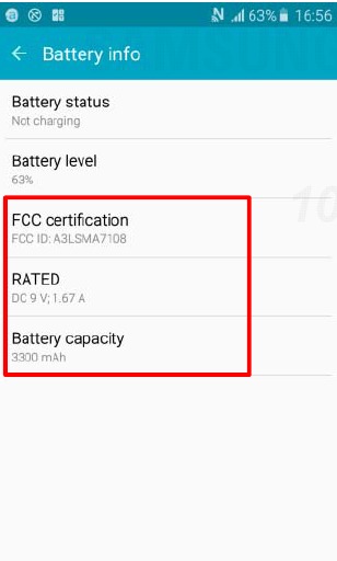 Image of the e-label screen