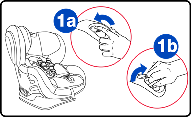 Rear-Facing - Lap Belt Installation - Step 1