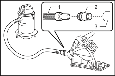 ASSEMBLY - Connecting a vacuum cleaner