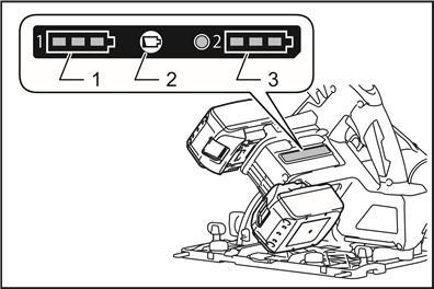 Indicating remaining battery capacity on the unit