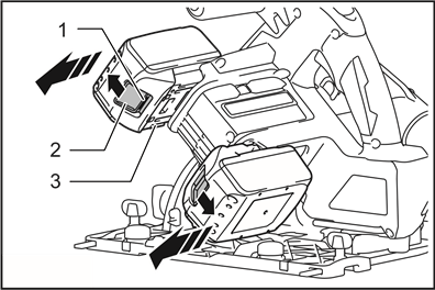 Installing or removing battery cartridge