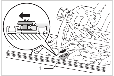 Using a Guide rail - Using the slide lever