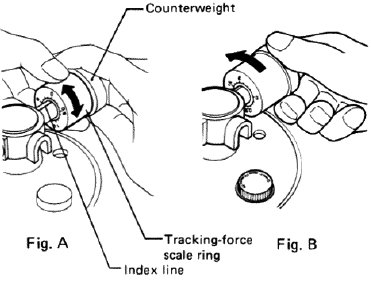 TRACKING FORCE ADJUSTMENT - Step 2