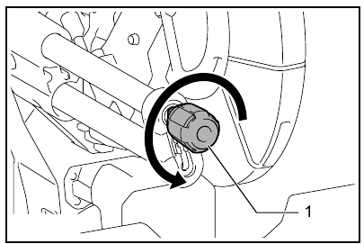Adjusting the bevel angle - Step 1