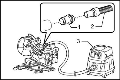 Connecting a vacuum cleaner