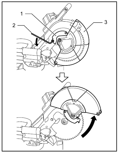 Removing the blade - Step 1
