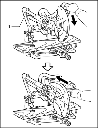 Slide (push) cutting (cutting wide workpieces)