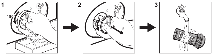 Cleaning the drain pump filter