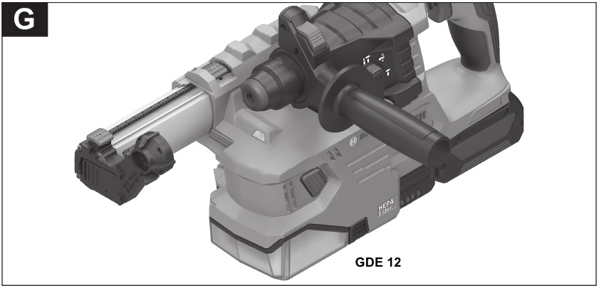 Assembly - Dust extraction with GDE 12