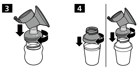 Assembling the breast pump - Step 1